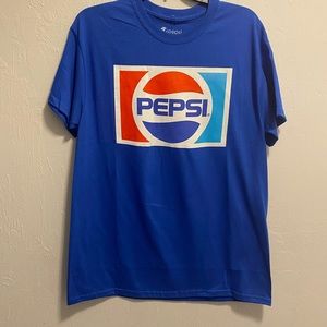 Pepsi Short Sleeve Blue Logo Graphic Tee Size Large